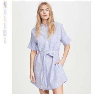 DL1961 Blue Striped Shirtdress S